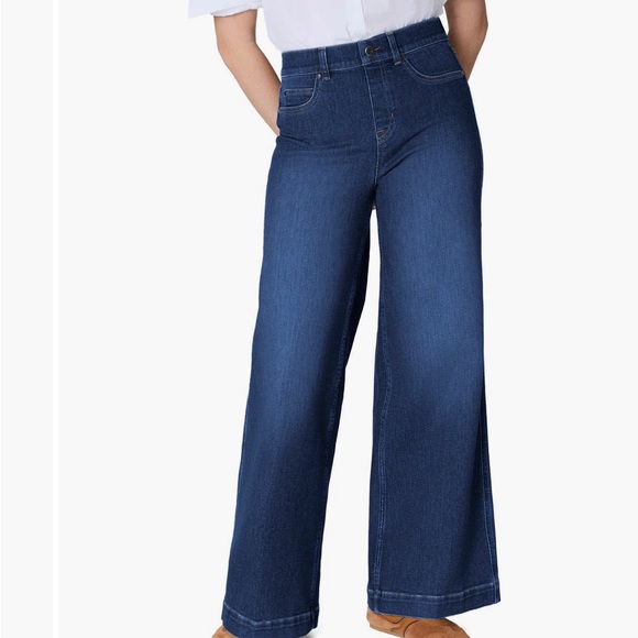 SPANX High Waisted Wide Leg Jeans Medium 30” Inseam LIKE NEW - Picture 1 of 6